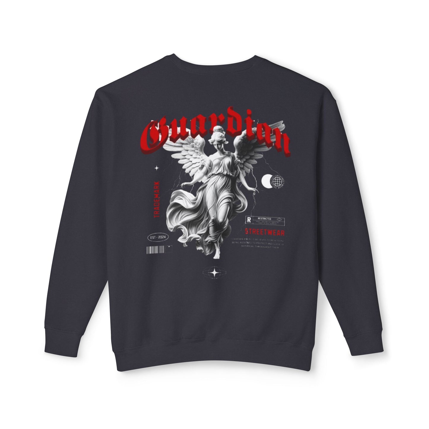 Unisex Christian Lightweight Crewneck "Guardian Angel"