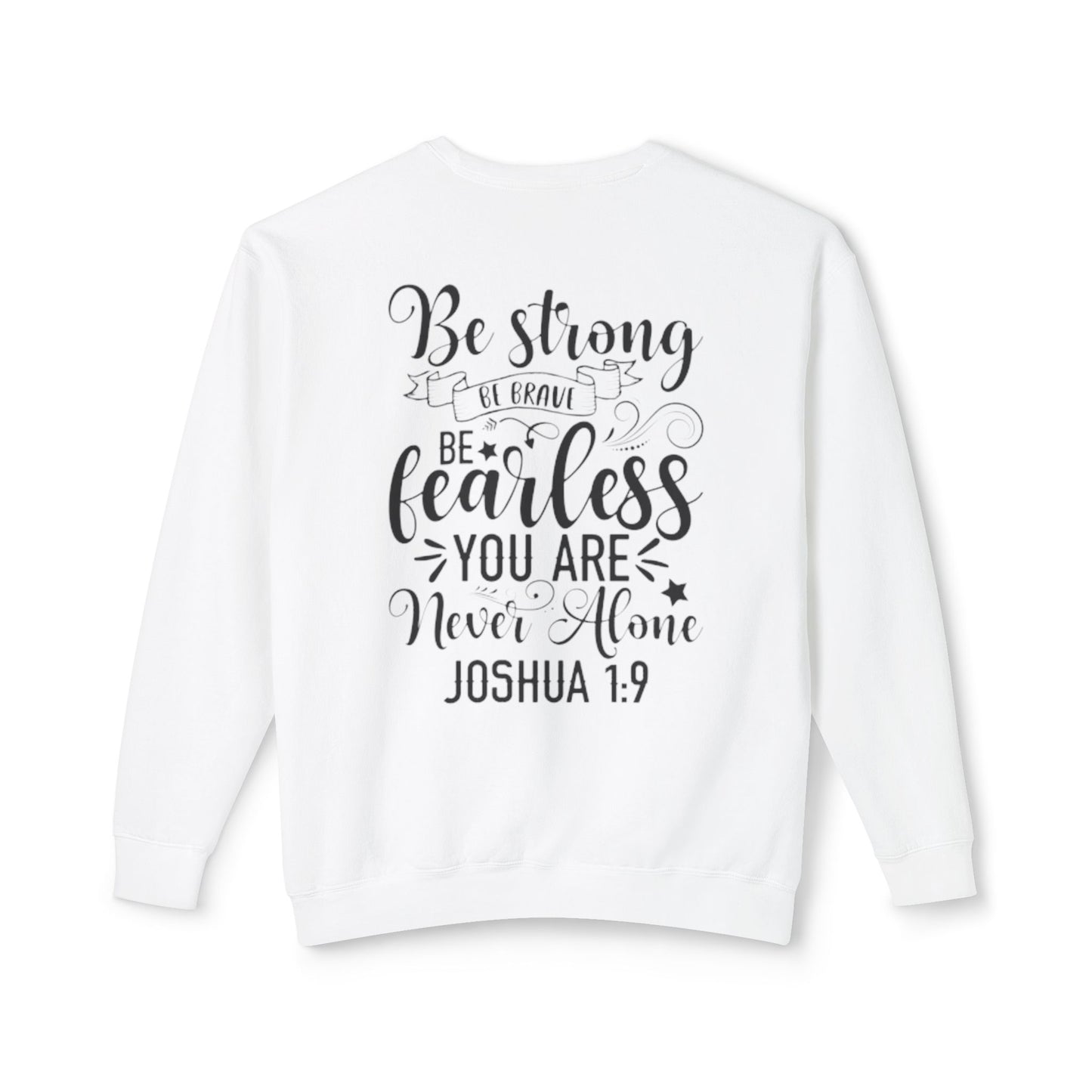 Christian Lightweight Crewneck Sweatshirt "Joshua 1:9"
