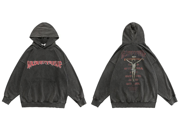 Hip Hop Unisex Hooded Sweatshirt "Jesus Letter"