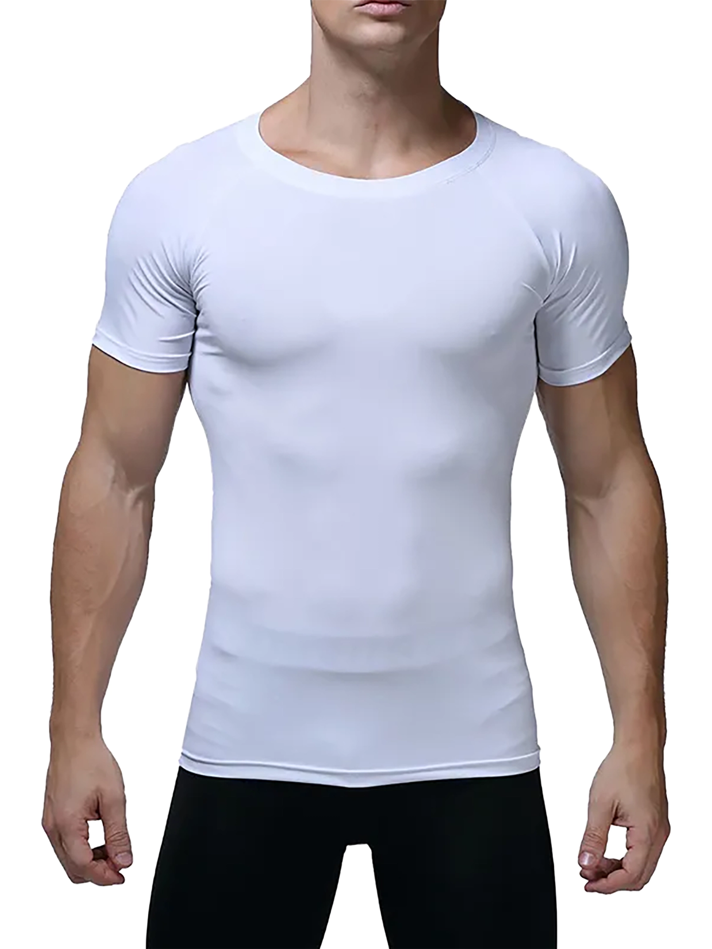 Men's Compression Sports Tee "Black Cross"