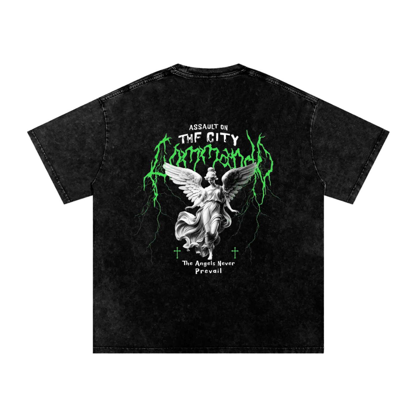 Acid Wash Oversize Shirt "Assault On The City"