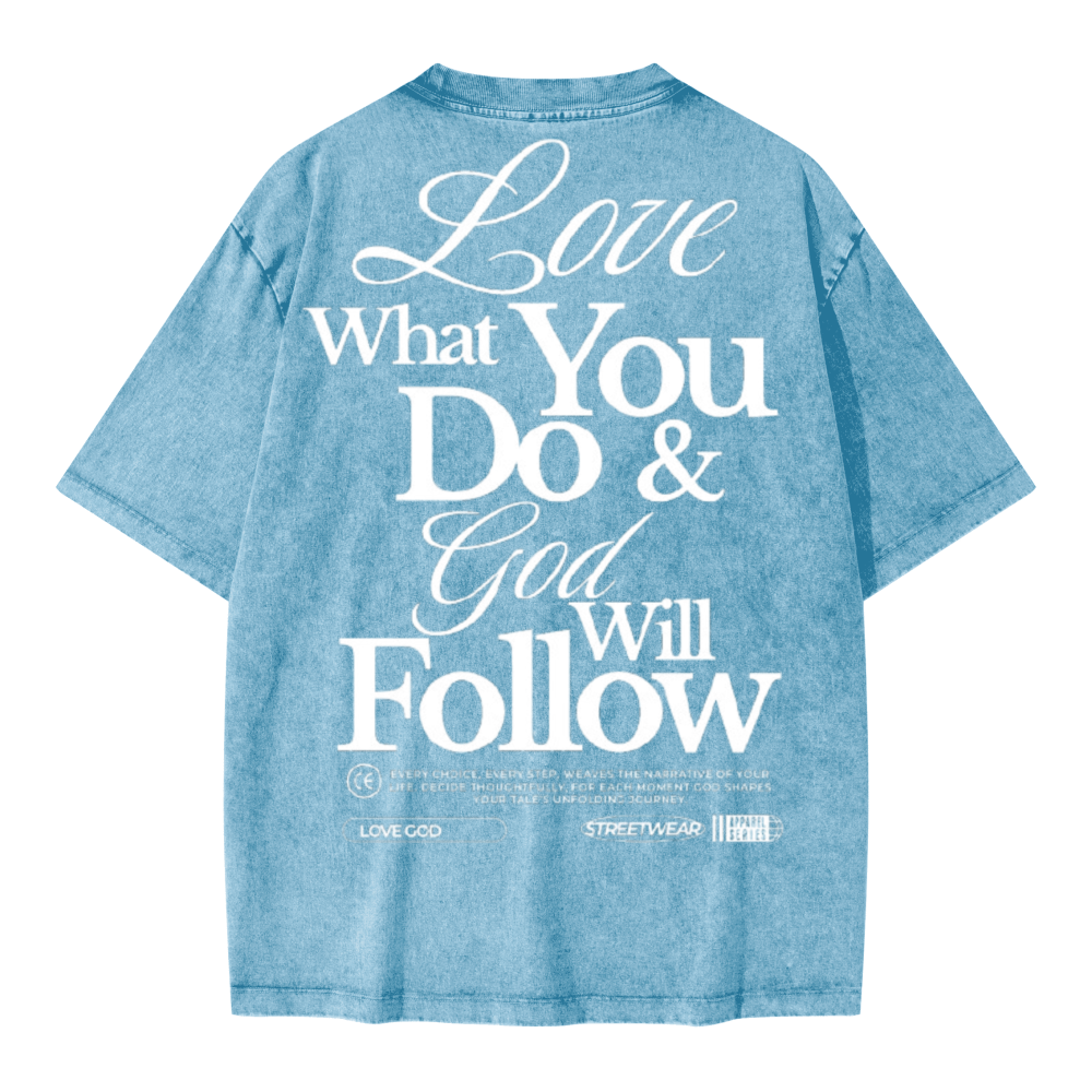 Unisex Oversized Snow Wash T-shirt