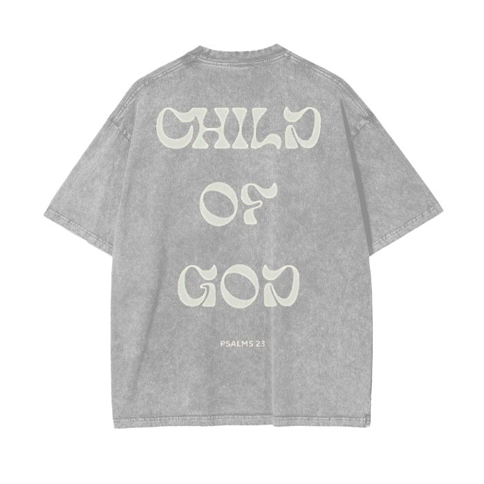 Unisex Acid Wash Oversize T-Shirt "Child Of God"