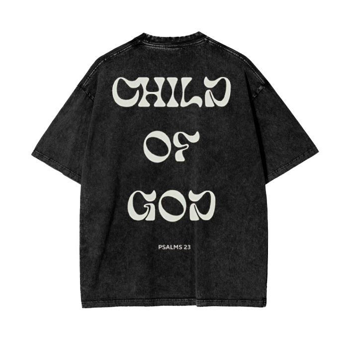 Unisex Acid Wash Oversize T-Shirt "Child Of God"