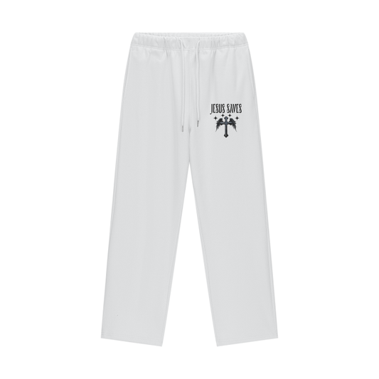 Unisex Fleece Lined Straight Leg Pants "Jesus Saves