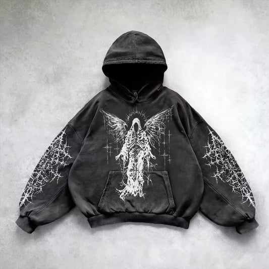 Retro Graphic Hip Hop Hoodie