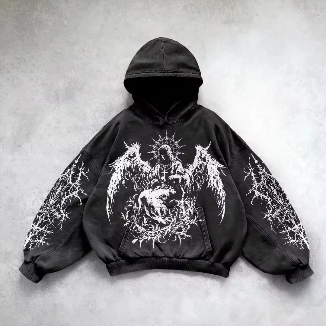 Retro Graphic Hip Hop Hoodie