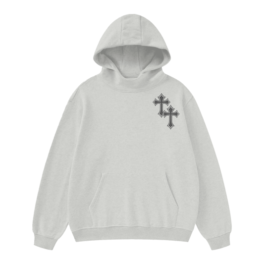 Unisex High Neck Insulated Solid Color Fleece Hoodie "Jesus Saves"