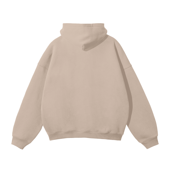 Unisex Oversized Solid Color Fleece Hoodie
