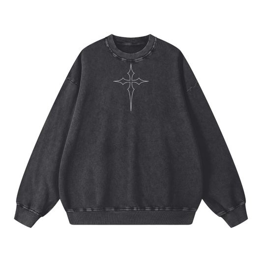 Unisex Acid Wash Oversize Sweatshirt