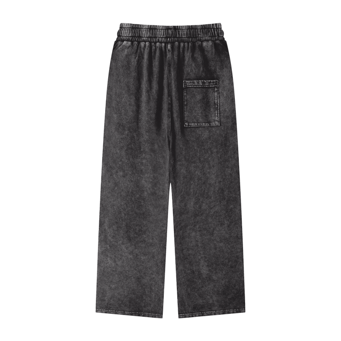 Unisex Acid Wash Straight Leg Pants "Blessed"
